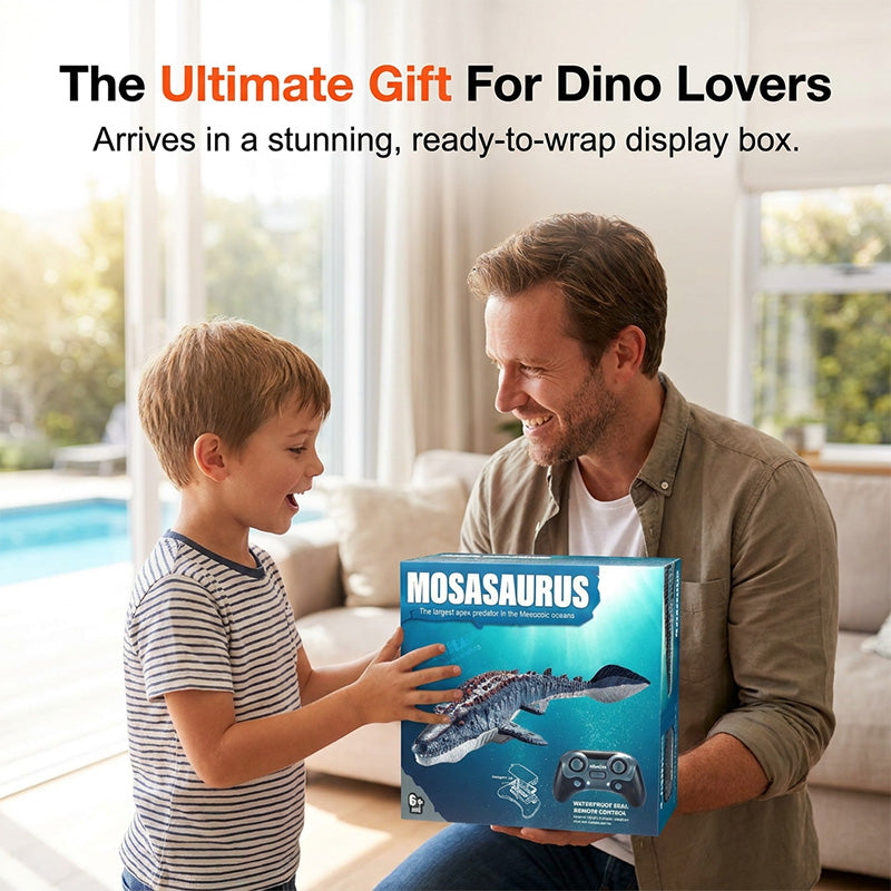 🦖💦 2,4 GHz RC Mosasaurus mit Wasserspray – realistisch schwimmend, tauchfähig & ferngesteuert, jetzt −50%