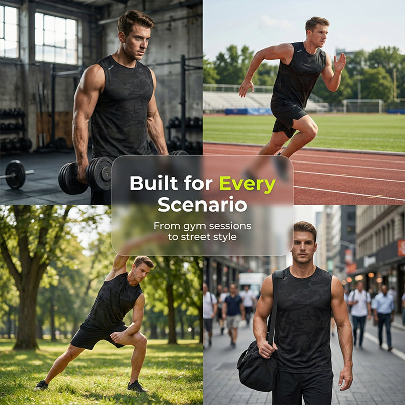 ✨Sommer-Sonderangebot 50%💖 RABATT!Herren Atmungsaktives Camouflage Sport-Tanktop