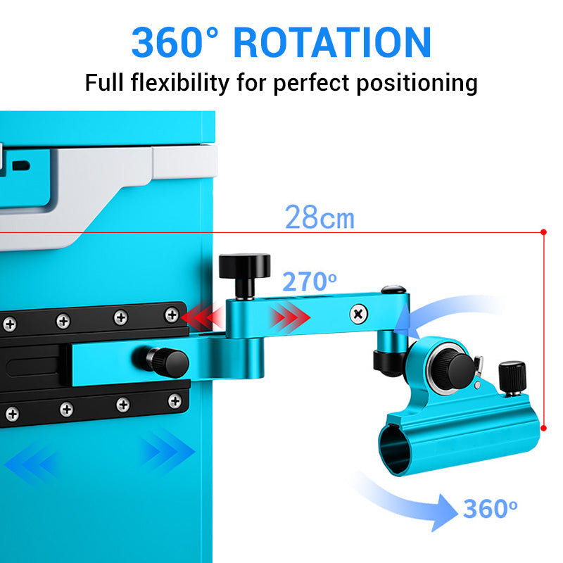 🎣🔄 360° drehbarer Angelrutenhalter für die Angelkiste – platzsparend & stabil, jetzt −50%