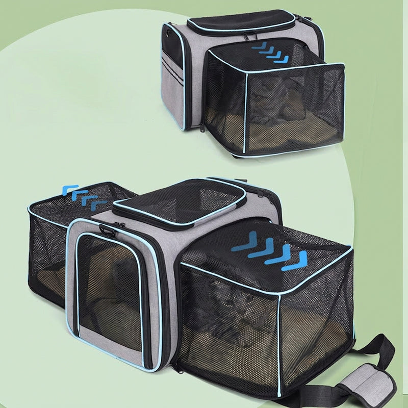 🐾🧳 Erweiterbare Transportbox für Haustiere – sicher, komfortabel & faltbar, ideal für Reisen, jetzt −50%