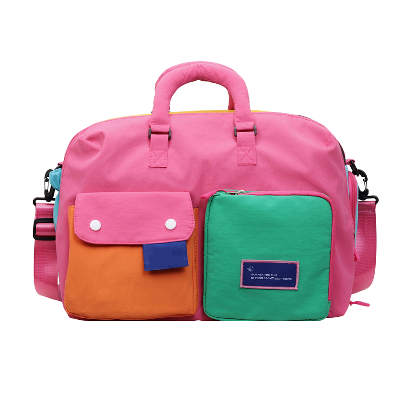 🎒 JETZT 50% RABATT! 🏆 Lässige Colorblock-Reisetasche – Geräumig & langlebig – Perfekt für Gym, Reisen oder Wochenendtrips – Leicht mit Tragehenkeln 🧳