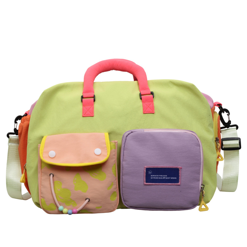 🎒 JETZT 50% RABATT! 🏆 Lässige Colorblock-Reisetasche – Geräumig & langlebig – Perfekt für Gym, Reisen oder Wochenendtrips – Leicht mit Tragehenkeln 🧳