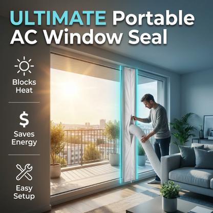 🪟Mobile Klimaanlagen-Dichtungsstoff – flexibel & vielseitig für Fenster & Türen, passend für Schiebefenster, Dreh-Kipp-Fenster & Außenschwingtüren, einfach ohne Bohren zu installieren 🌬️