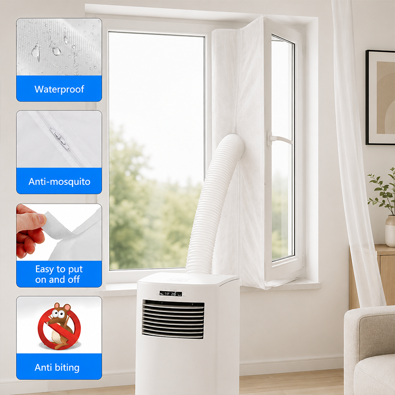 🪟Mobile Klimaanlagen-Dichtungsstoff – flexibel & vielseitig für Fenster & Türen, passend für Schiebefenster, Dreh-Kipp-Fenster & Außenschwingtüren, einfach ohne Bohren zu installieren 🌬️