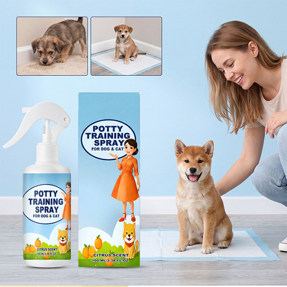 🐾🚽 Sanftes Stubenreinheits-Spray für Hunde & Katzen – 100 ml, mit natürlichen Pflanzen-Extrakten, jetzt −50%