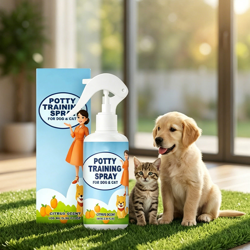 🐾🚽 Sanftes Stubenreinheits-Spray für Hunde & Katzen – 100 ml, mit natürlichen Pflanzen-Extrakten, jetzt −50%