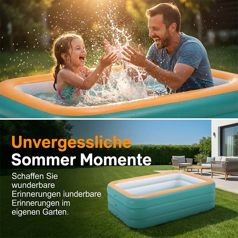 🏊‍♂️☀️ 50% RABATT! Aufblasbarer Kinderpool aus verdicktem PVC – Sicher, robust & perfekt für sommerlichen Wasserspaß im Garten 🌊