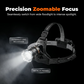 📢📢50 % Rabatt! Wiederaufladbare Stirnlampe mit Zoomfunktion und Bewegungssensor