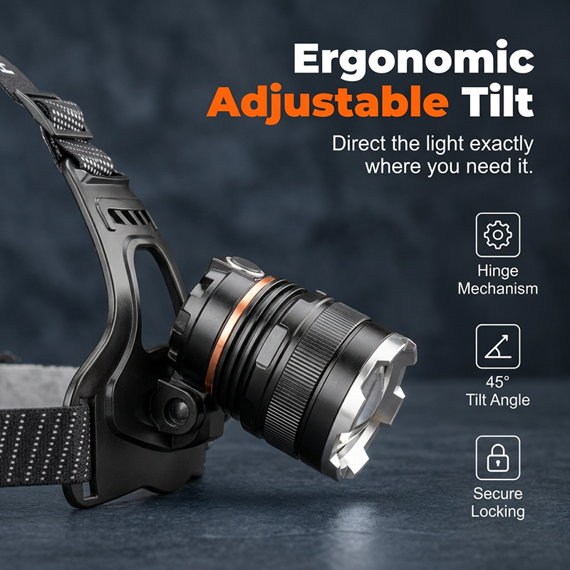 📢📢50 % Rabatt! Wiederaufladbare Stirnlampe mit Zoomfunktion und Bewegungssensor