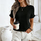 👚 50% RABATT! ✨ Elegantes Damen-Rüschenärmel-Sommeroberteil – Leichter Stoff & romantischer Look – Perfekt für warme Tage, Büro oder besondere Anlässe – feminin und vielseitig kombinierbar 🌸