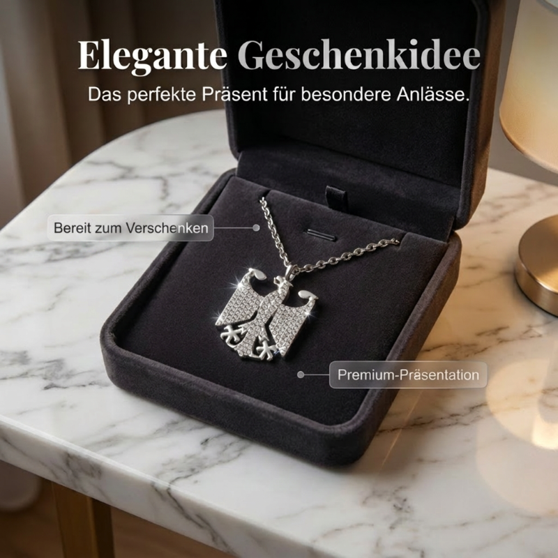 🦅Halskette mit Bundesadler-Emblem – 50% RABATT! Trage deine Verbundenheit mit Stolz – edles Design, hochwertig verarbeitet. 🔥✨