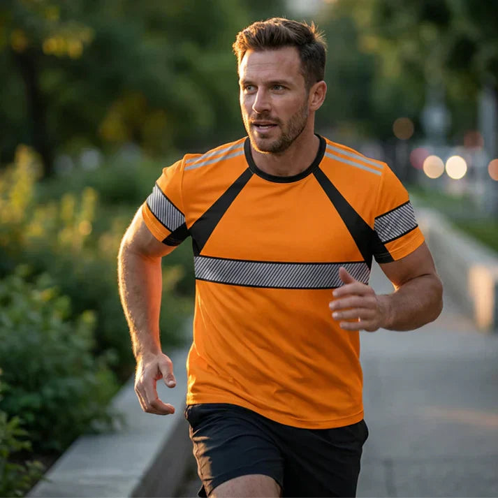 🛡️ 50% Rabatt: Herren Warnschutz T-Shirt | Reflexstreifen & atmungsaktiv für Arbeit & Outdoor