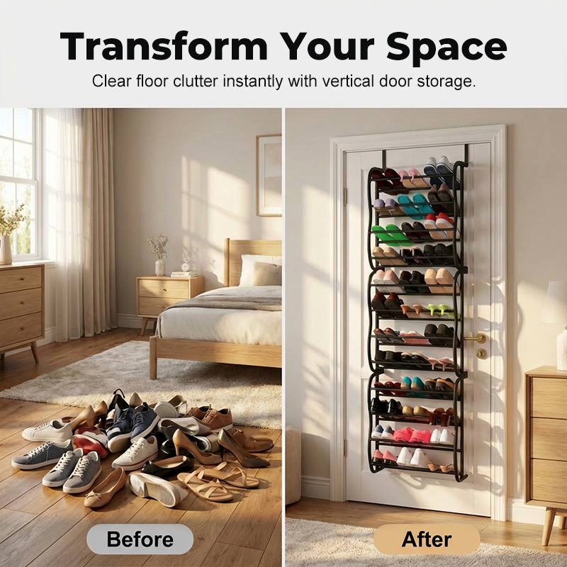 ⏰ Letzte Welle – Lager fast leer – 50% endet jederzeit🏠Multifunktionaler Türhänger Schuh Organizer, kompakter Schuhspeicher🥿👢