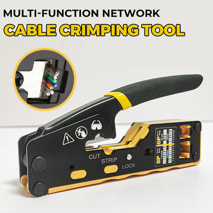 🔧🔌 Multifunktionales Crimpwerkzeug für Netzwerkkabel – 3-in-1: Schneiden, Abisolieren & Crimpen, jetzt −50%