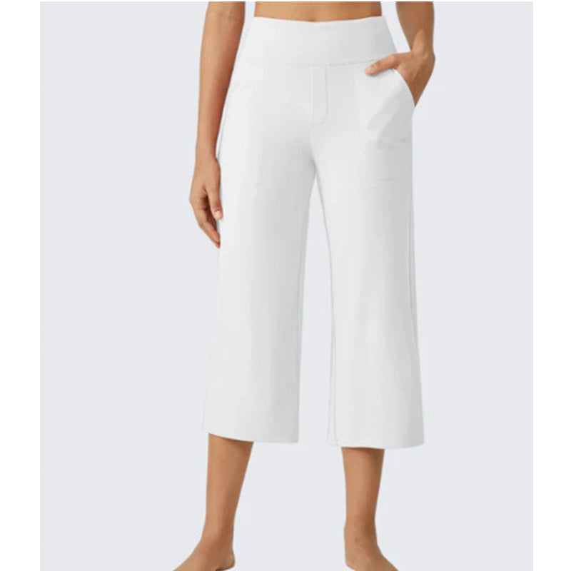 👖 50% RABATT! 🌸 Damen lässige weite Bein Caprihose – Leicht, luftig & vielseitig – Perfekt für warme Tage, Strand oder Freizeit – bequemer Begleiter mit Stil ☀️✨
