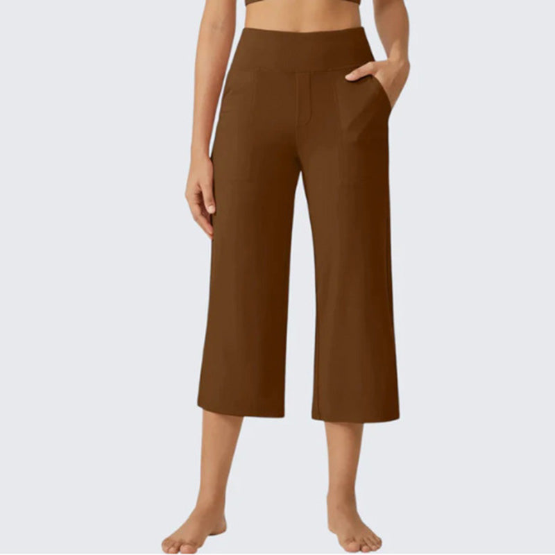 👖 50% RABATT! 🌸 Damen lässige weite Bein Caprihose – Leicht, luftig & vielseitig – Perfekt für warme Tage, Strand oder Freizeit – bequemer Begleiter mit Stil ☀️✨