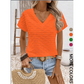 👚 50% RABATT! ⏰ Elegantes Damen-Top mit kurzen Ärmeln und V-Ausschnitt – Leicht, atmungsaktiv & vielseitig – Perfekt für warme Tage, Büro oder einen stilvollen Freizeit-Look 🌸✨