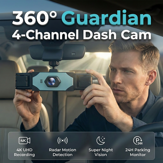🔥Solange der Vorrat reicht 50 % Rabatt!🎉4-Kanal-Dashcam mit 360°-Schutz