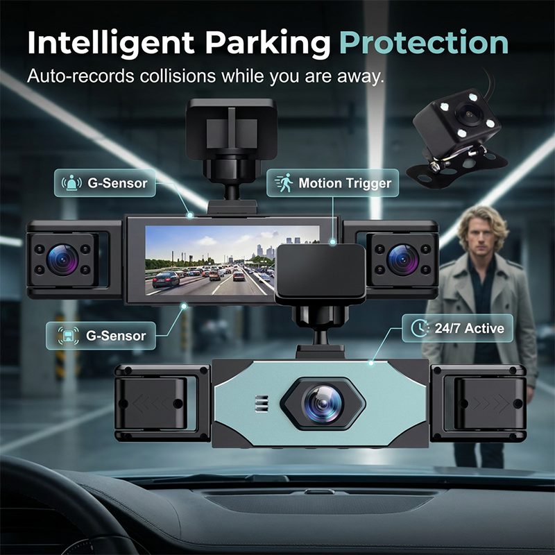 🔥Solange der Vorrat reicht 50 % Rabatt!🎉4-Kanal-Dashcam mit 360°-Schutz