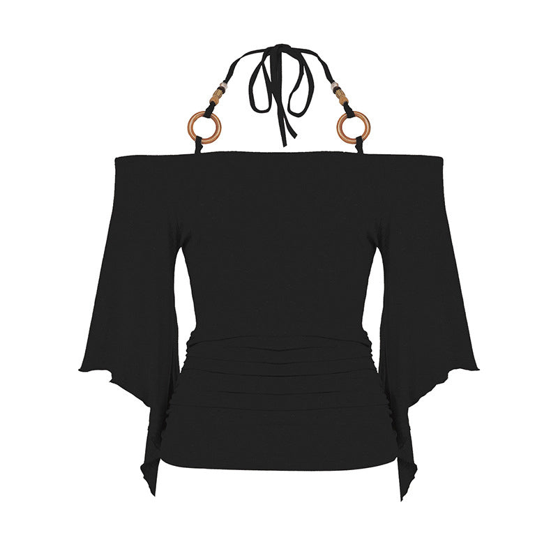 👗 ZEITLICH BEGRENZT 50% RABATT! ✨ Damen Top mit Carmen-Ausschnitt & Halsband – Trägerloses Sommeroberteil