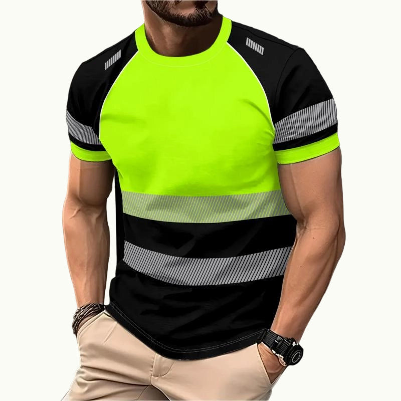 🛡️ 50% Rabatt: Herren Warnschutz T-Shirt | Reflexstreifen & atmungsaktiv für Arbeit & Outdoor