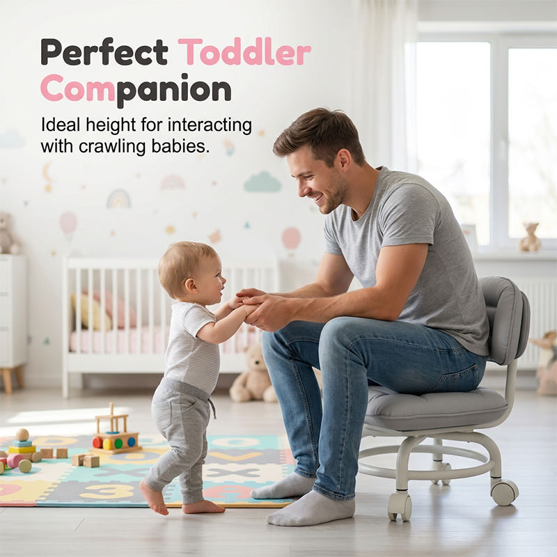 🪑 50% RABATT! ⏰ Leichter Rollhocker mit 360°-Lenkrollen – weiche Polsterung, geräuschlose Bewegung & vielseitig für Haushalt, Kinder & Entspannung 🛋️