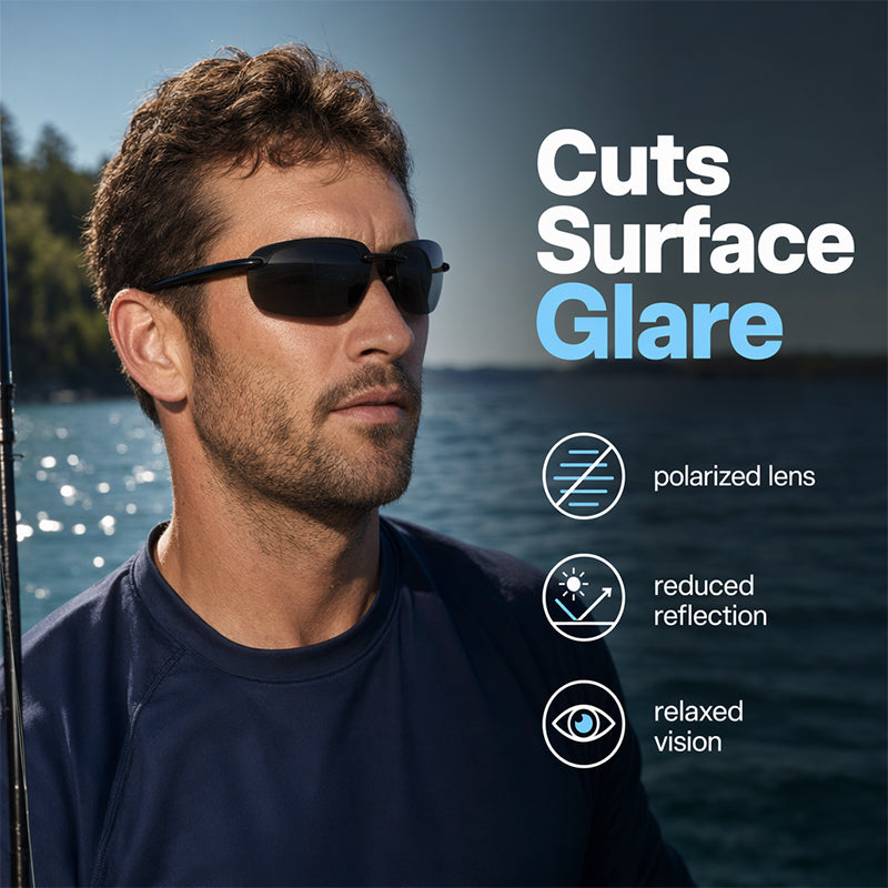 🕶️ 50% RABATT! 🎣 Ultraleichte polarisierte Angelsonnenbrille – Blendfrei & UV400 – Perfekt für Angeln, Bootfahren oder den Strand – reduziert Spiegelungen und schützt die Augen optimal 🌊☀️