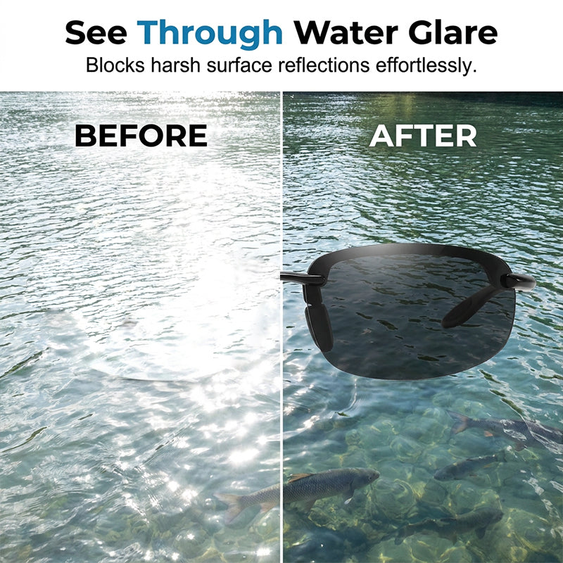 🕶️ 50% RABATT! 🎣 Ultraleichte polarisierte Angelsonnenbrille – Blendfrei & UV400 – Perfekt für Angeln, Bootfahren oder den Strand – reduziert Spiegelungen und schützt die Augen optimal 🌊☀️