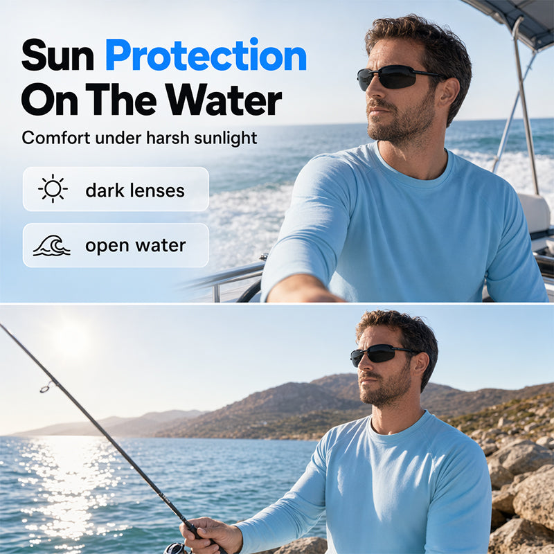 🕶️ 50% RABATT! 🎣 Ultraleichte polarisierte Angelsonnenbrille – Blendfrei & UV400 – Perfekt für Angeln, Bootfahren oder den Strand – reduziert Spiegelungen und schützt die Augen optimal 🌊☀️
