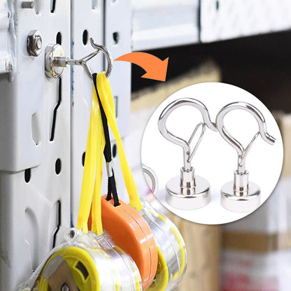 🧲🔗 Starke NdFeB-Magnethaken – bis zu 12 kg Tragkraft, vielseitig & ohne Bohren, jetzt −50%