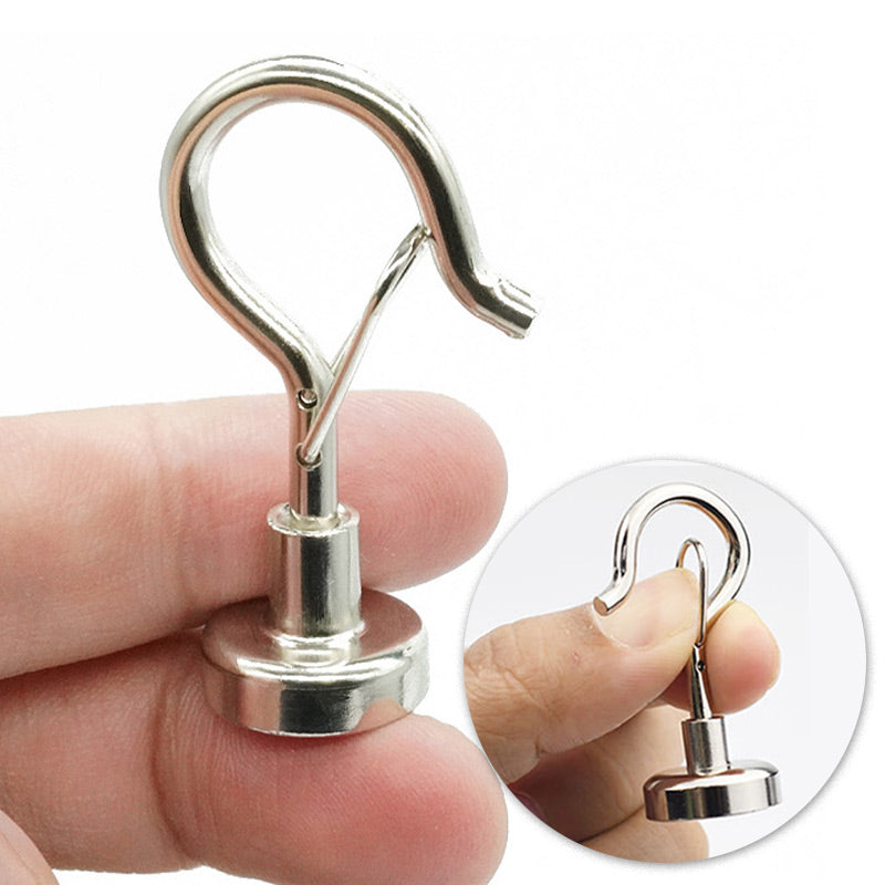 🧲🔗 Starke NdFeB-Magnethaken – bis zu 12 kg Tragkraft, vielseitig & ohne Bohren, jetzt −50%