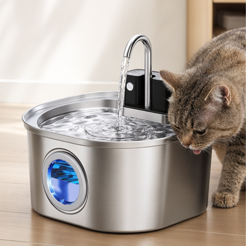 🐱 50% RABATT! 💧 3,2L Edelstahl-Trinkbrunnen für Katzen & Hunde – Kabellos & mit Filter – Leise, hygienisch & leicht zu reinigen – perfekt für frisches Wasser den ganzen Tag 🐶✨