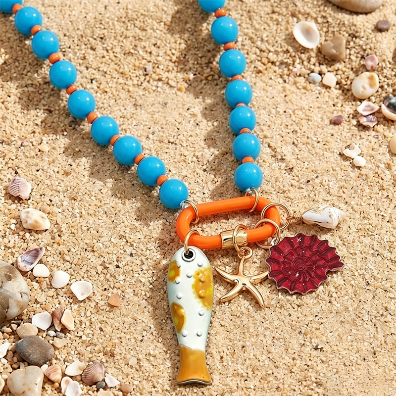 🌊📿 Lebhafte Boho-Küsten-Perlenkette – vielseitig, für Strand & Alltag, jetzt −50%