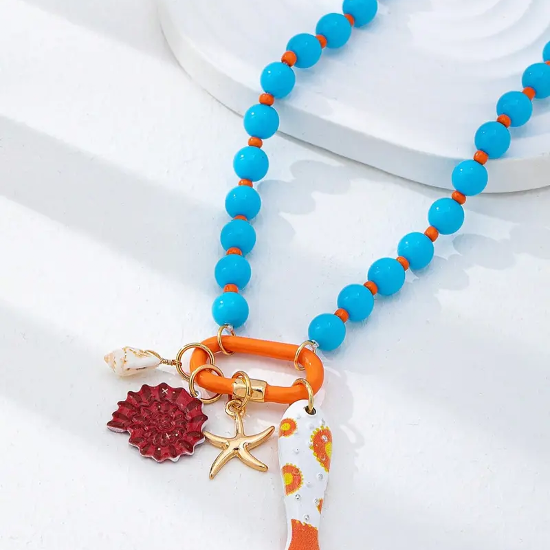 🌊📿 Lebhafte Boho-Küsten-Perlenkette – vielseitig, für Strand & Alltag, jetzt −50%