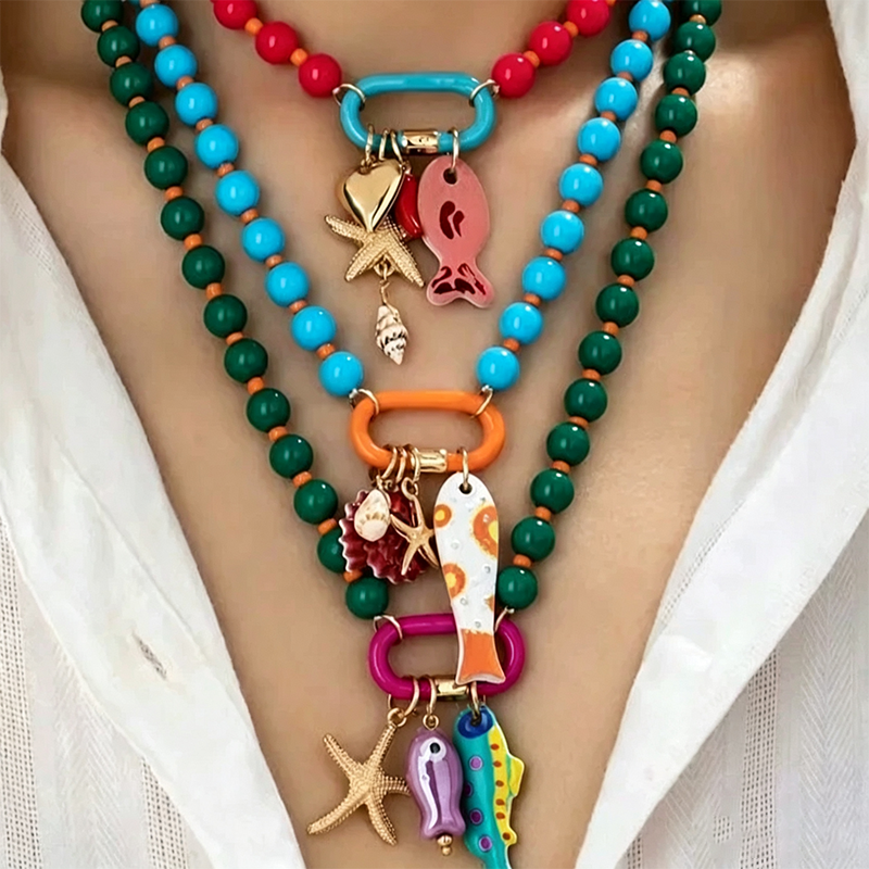 🌊📿 Lebhafte Boho-Küsten-Perlenkette – vielseitig, für Strand & Alltag, jetzt −50%