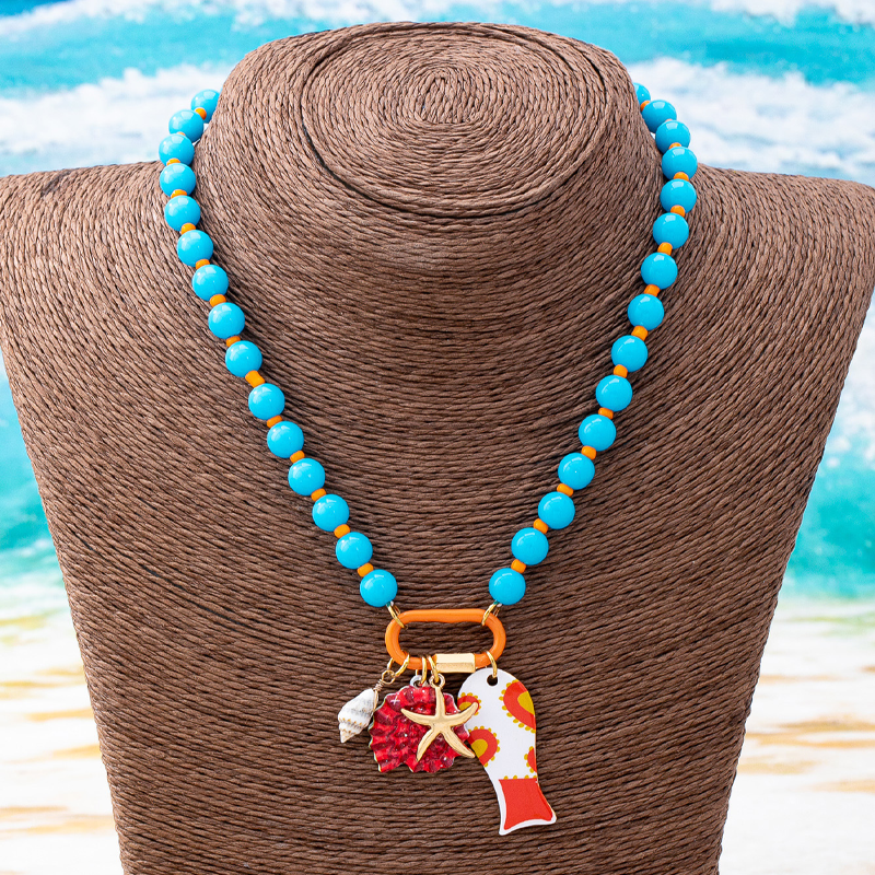🌊📿 Lebhafte Boho-Küsten-Perlenkette – vielseitig, für Strand & Alltag, jetzt −50%