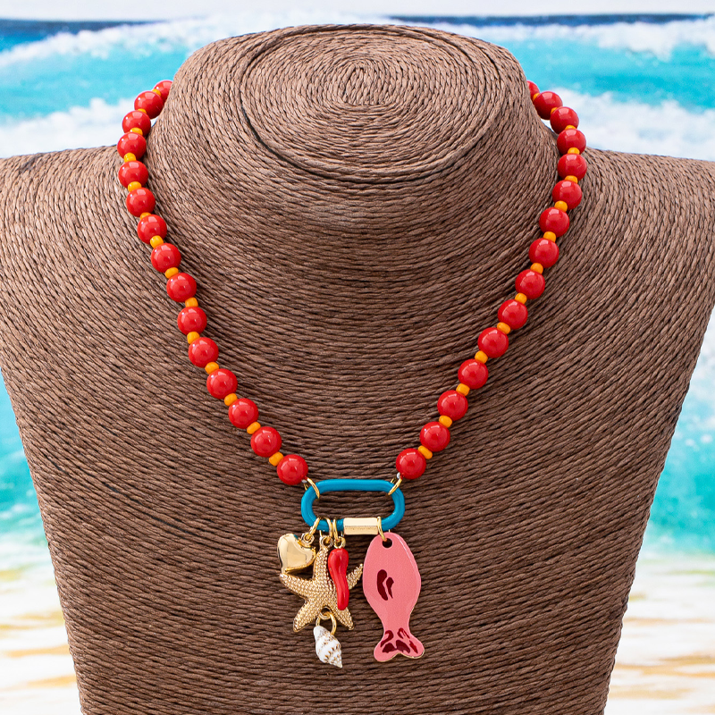 🌊📿 Lebhafte Boho-Küsten-Perlenkette – vielseitig, für Strand & Alltag, jetzt −50%