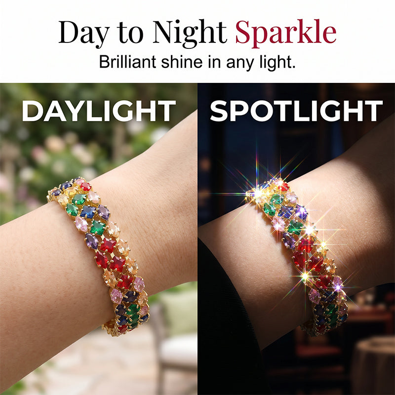 💎 KAUFE 2, ERHALTE 1 GRATIS! 🥳 Damen elegantes Mehrfarben-Tennisarmband – Funkelnd & zeitlos – Perfekt für Alltag oder besondere Anlässe – strahlender Begleiter mit Farbakzent 🌸✨💖