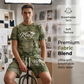 🔥Solange der Vorrat reicht 50 % Rabatt!🎉Herren Lässiges Kunstdenim-Print T-Shirt & Shorts Set