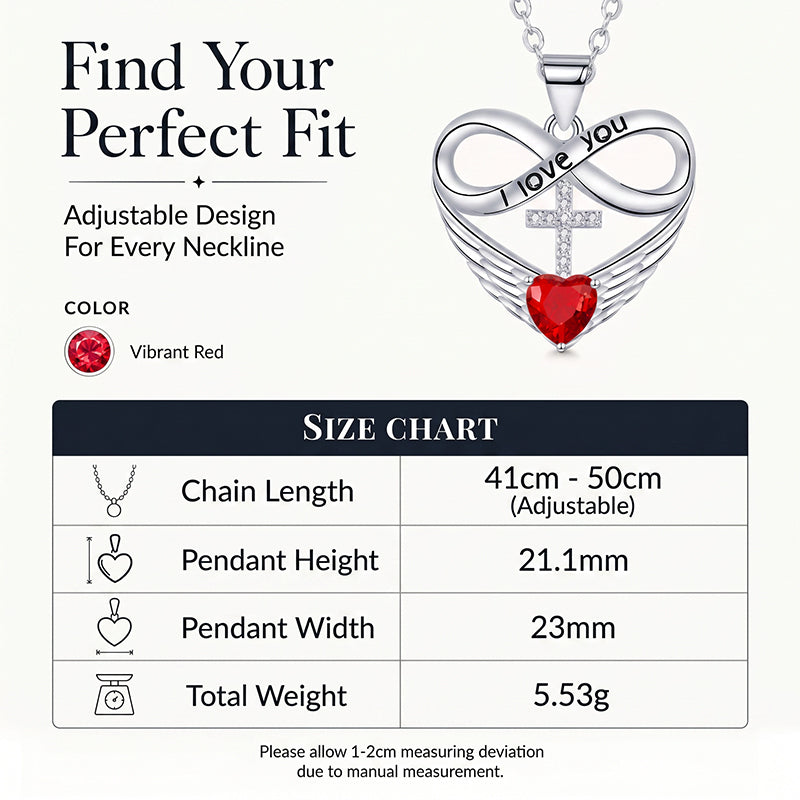 💫 50% RABATT! 🔥 Unendlichkeit Herz Kreuz Halskette mit Flügelanhänger – Elegant & bedeutungsvoll – Perfekt als Geschenk oder täglicher Begleiter – zart & symbolisch ❤️🕊️✨
