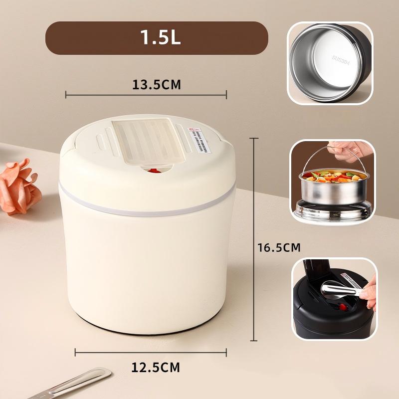 🥣🔥 50% RABATT! Vakuum-Thermobehälter mit Faltlöffel – Warme Mahlzeiten überall genießen! – Perfekt für Büro, Reisen & Camping ✨