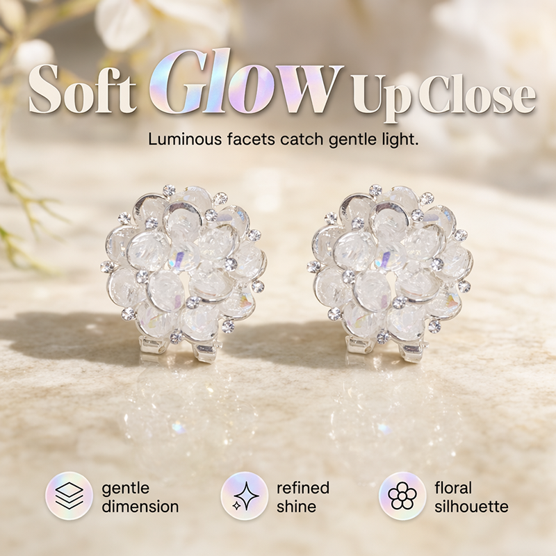 🌸💎 50% RABATT! Elegante Funkelnde Blumen-Ohrstecker – Zirkonia-Besatz, nickelfrei & zeitlos – Perfekt für Hochzeit, Abend & Alltag ✨