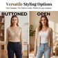 ✨☀️Damen Dünner Kurzer Cardigan Knöpfverschluss Sommer-Schal für Trägerkleid
