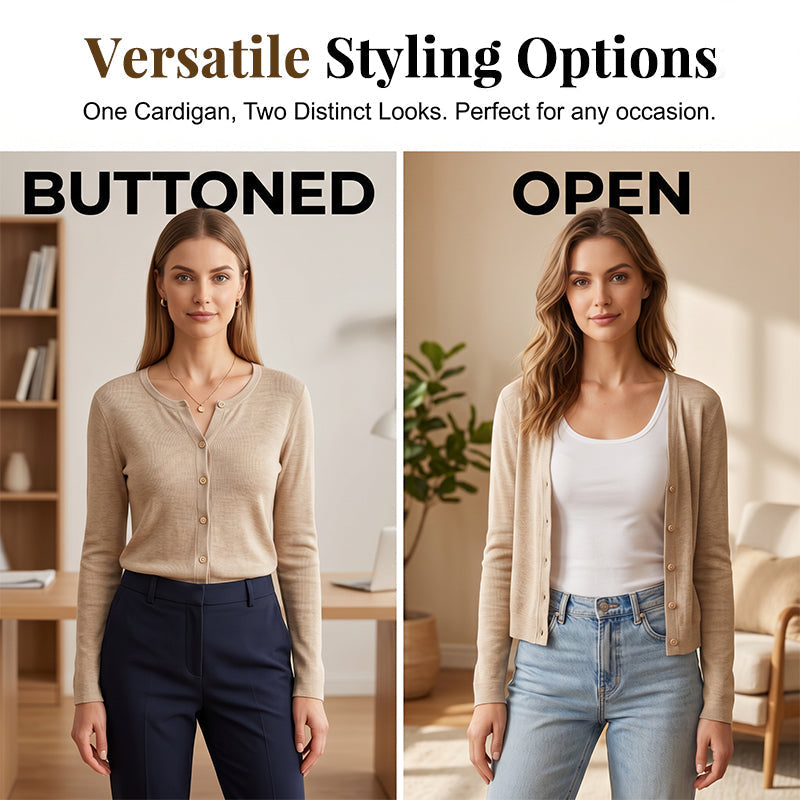 ✨☀️Damen Dünner Kurzer Cardigan Knöpfverschluss Sommer-Schal für Trägerkleid