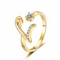 ⏰ 50 % RABATT – Nur für kurze Zeit 💍 Damen Ring mit Buchstaben ✨ Funkelnde Zirkonia-Verzierung, Verstellbare Größe & Elegantes Design