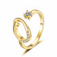 ⏰ 50 % RABATT – Nur für kurze Zeit 💍 Damen Ring mit Buchstaben ✨ Funkelnde Zirkonia-Verzierung, Verstellbare Größe & Elegantes Design