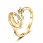 ⏰ 50 % RABATT – Nur für kurze Zeit 💍 Damen Ring mit Buchstaben ✨ Funkelnde Zirkonia-Verzierung, Verstellbare Größe & Elegantes Design