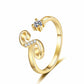 ⏰ 50 % RABATT – Nur für kurze Zeit 💍 Damen Ring mit Buchstaben ✨ Funkelnde Zirkonia-Verzierung, Verstellbare Größe & Elegantes Design