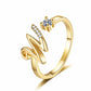 ⏰ 50 % RABATT – Nur für kurze Zeit 💍 Damen Ring mit Buchstaben ✨ Funkelnde Zirkonia-Verzierung, Verstellbare Größe & Elegantes Design