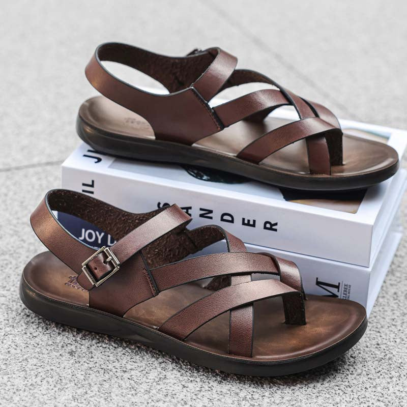 ⏰ 50% RABATT! 👞 Herren Römersandalen Sommer lässig – Weiche Sohle, atmungsaktiv & rutschfest – Ideal für Strand & Freizeit 🌊